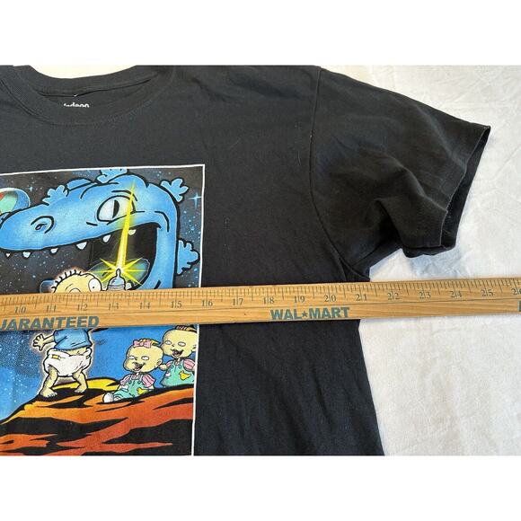 Nickelodeon Black Rugrats Space T-shirt Graphic Sz Large Hot Topic KidCore - Picture 7 of 11